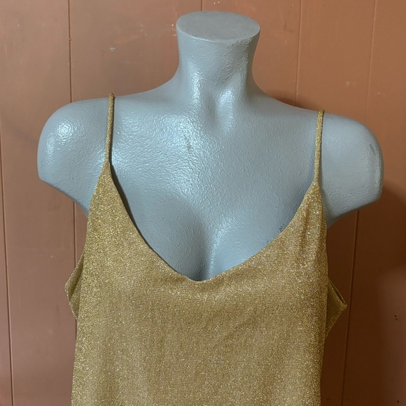 NWT H&M Gold Sparkle Thong Bodysuit XL - Picture 6 of 9